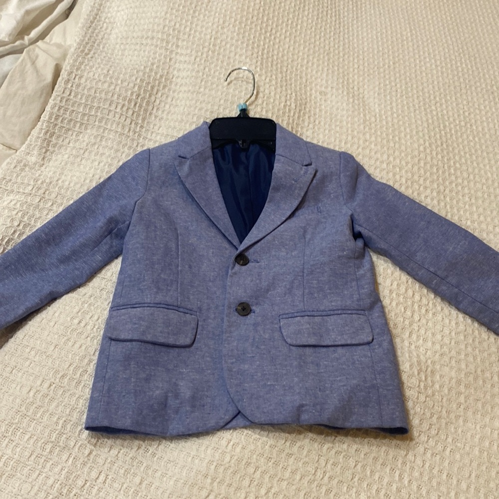 Boys chambray blazer- worn once